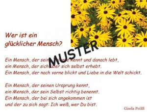 Grußkarte "Wer ist ein glücklicher Mensch"